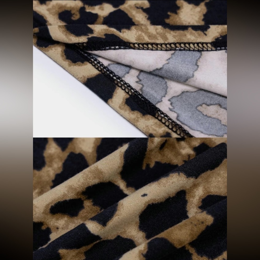 Bodycon All Over Leopard Print Cami Maxi Dress Size New Boutique - Picture 5 of 5